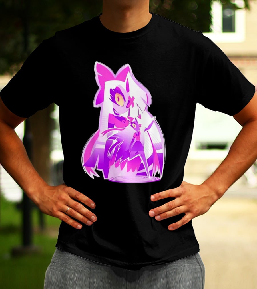 Exorcist Angel Hazbin Hotel Game Purple Character T-Shirt