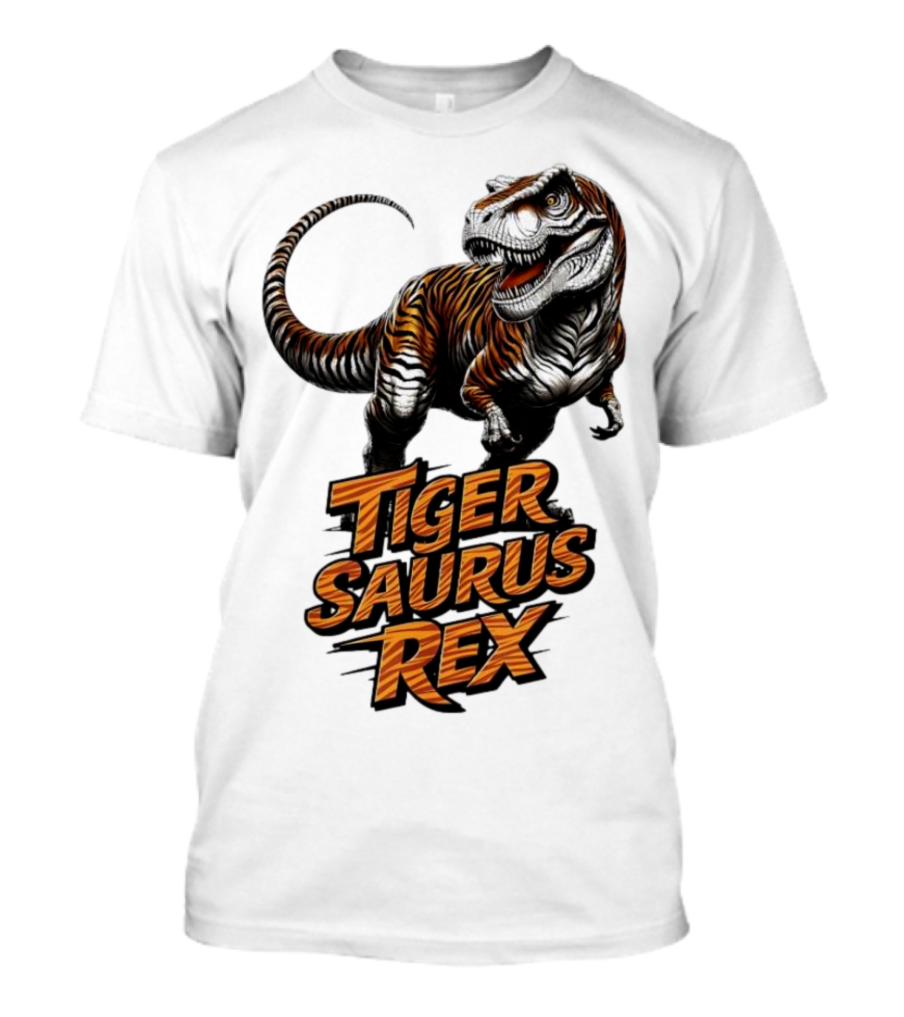 Fierce Tiger Saurus Rex Dinosaur Tiger Saurus Rex T-Shirt