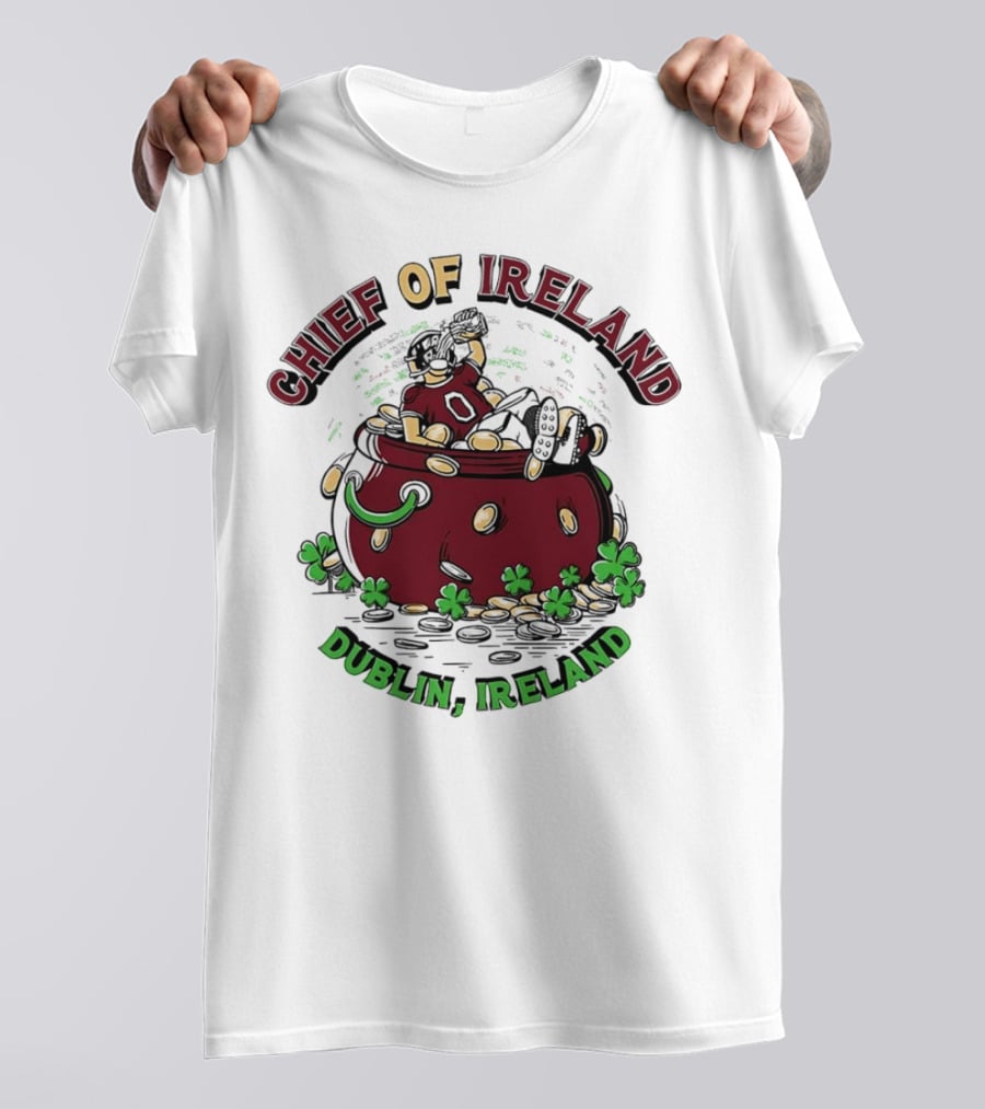Chief Of Ireland Dublin Ireland Pot Of Gold And Shamrock-Themed T-Shirt