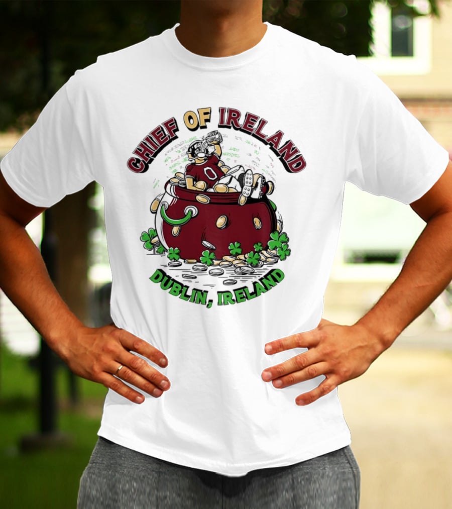 Chief Of Ireland Dublin Ireland Pot Of Gold And Shamrock-Themed T-Shirt