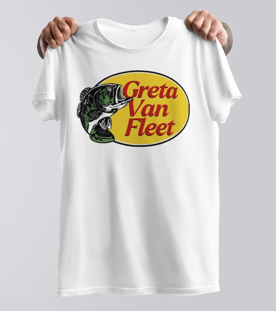 Greta Van Fleet Bass Fishing Oval Bass Emblem T-Shirt
