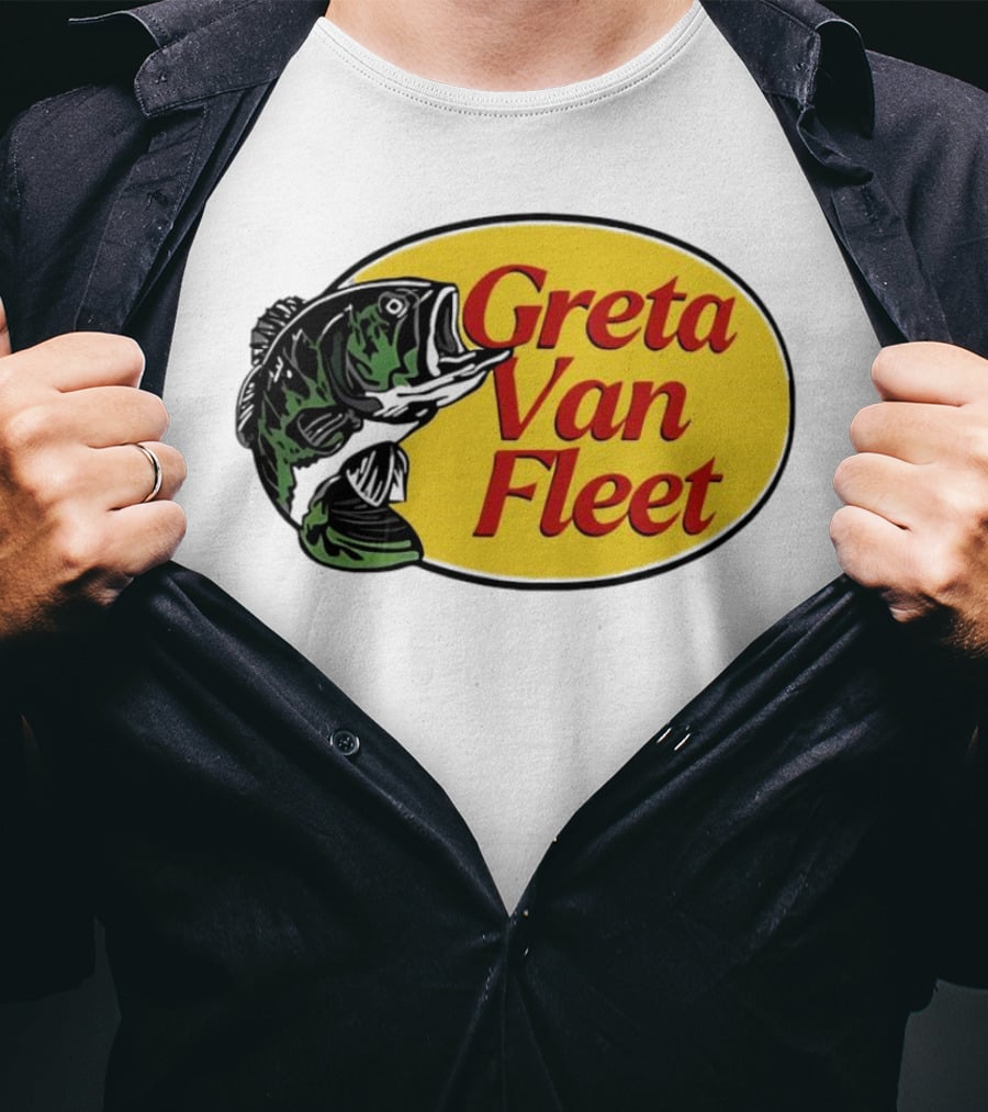 Greta Van Fleet Bass Fishing Oval Bass Emblem T-Shirt