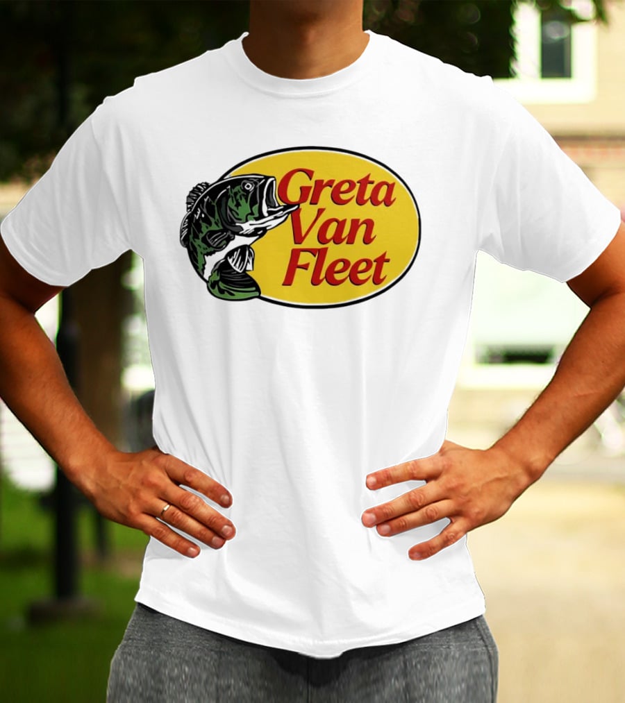 Greta Van Fleet Bass Fishing Oval Bass Emblem T-Shirt