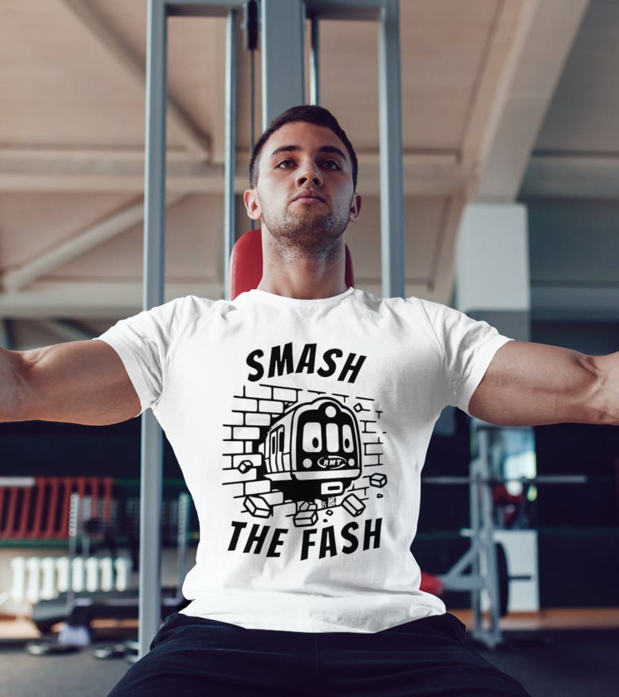 RMT Smash The Fash Train Breaking Through Wall T-Shirt