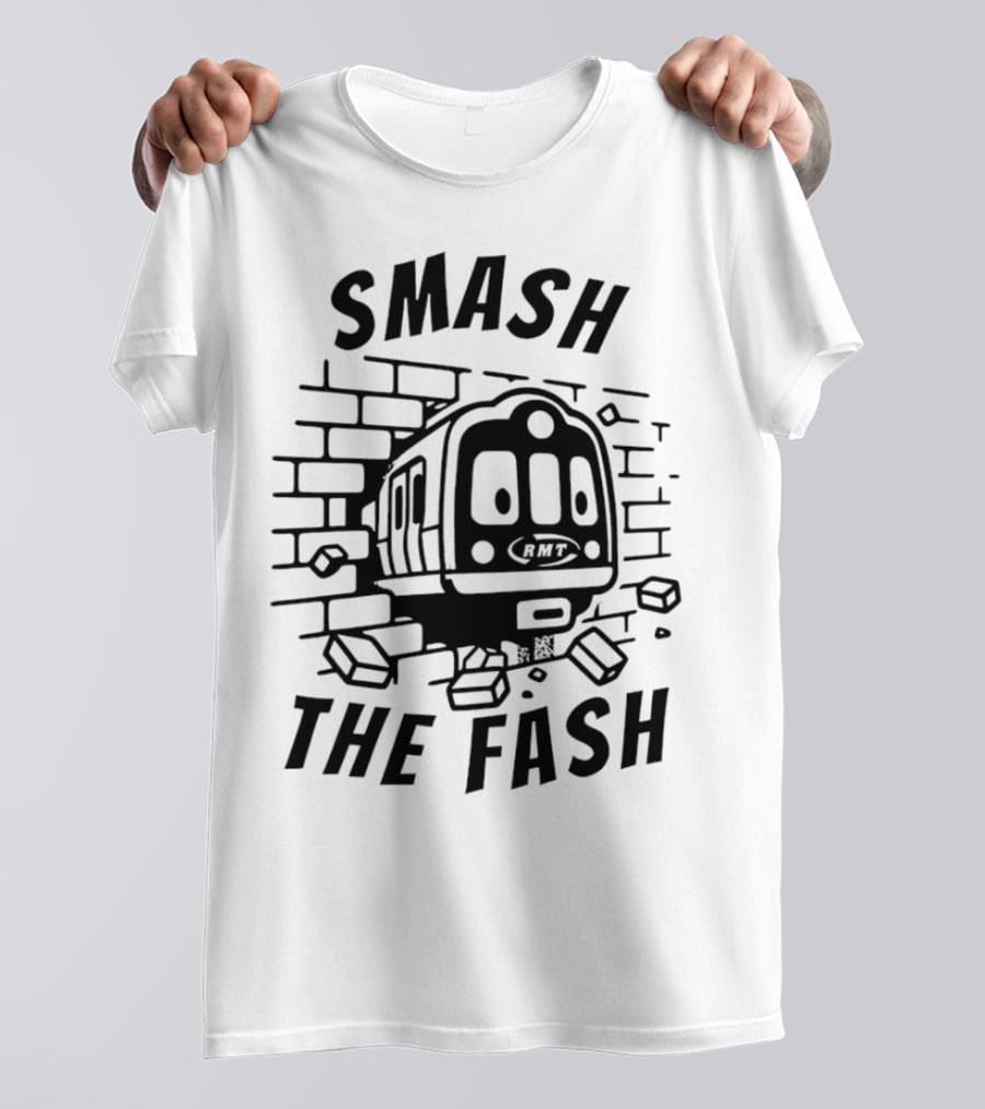 RMT Smash The Fash Train Breaking Through Wall T-Shirt