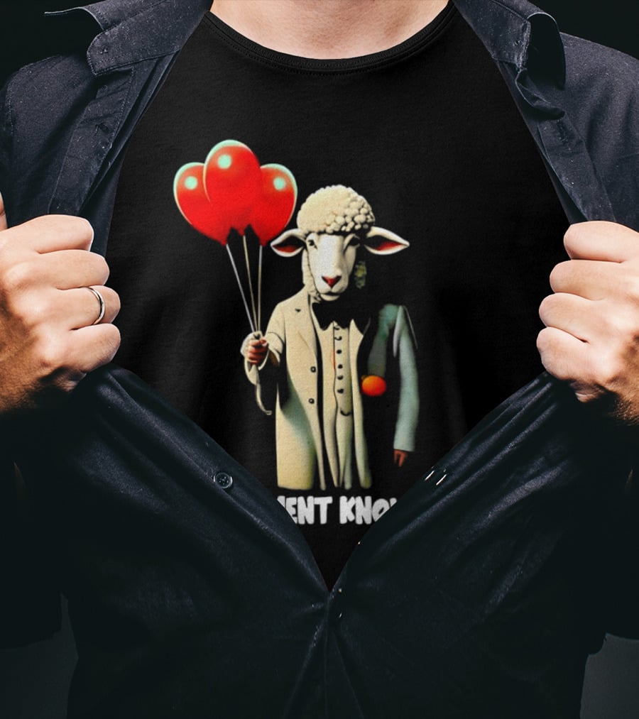 Sheep Holding Red Balloons Government Knows Best T-Shirt