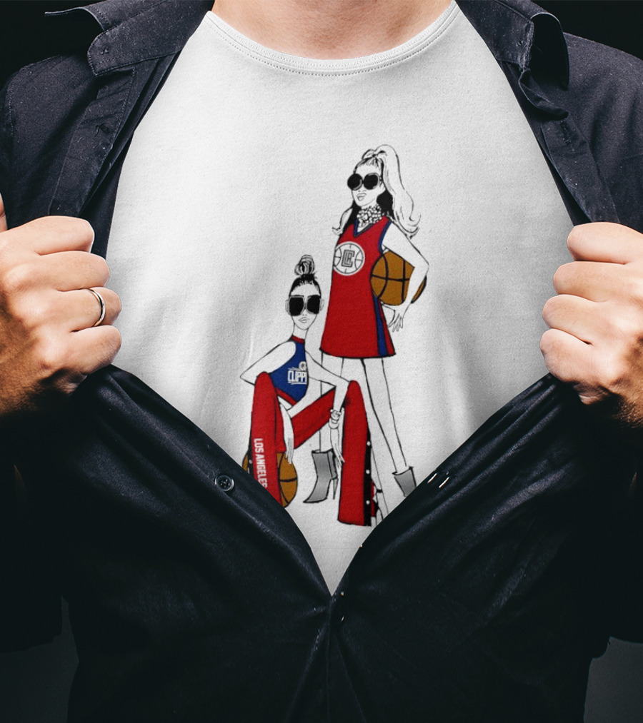 Los Angeles Clippers G-III 4Her Basketball Girls Fashion Red Blue T-Shirt