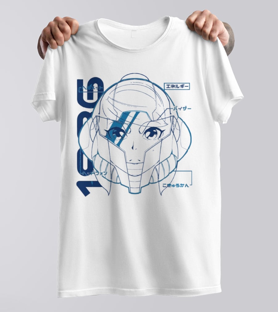 Samus Aran Metroid Heroine 1986 Visor Energy Icon Japanese T-Shirt
