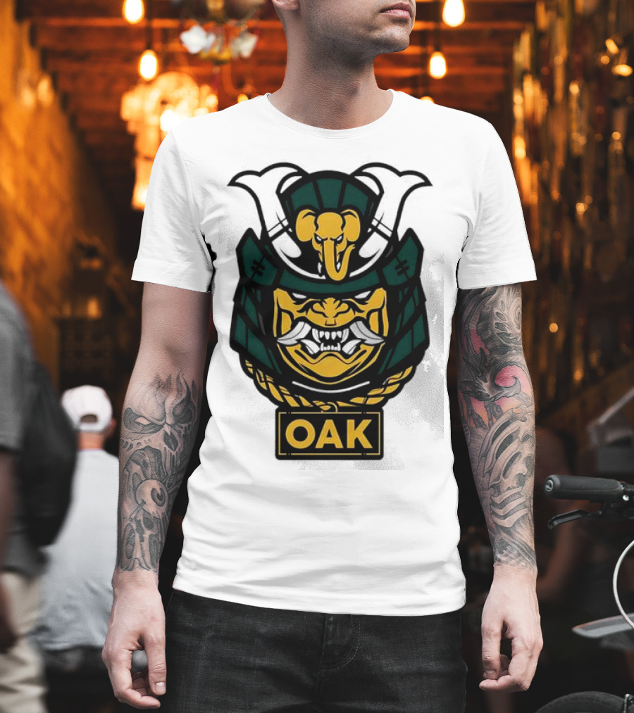 Oakland Athletics Samurai OAK Aggressive Mask T-Shirt