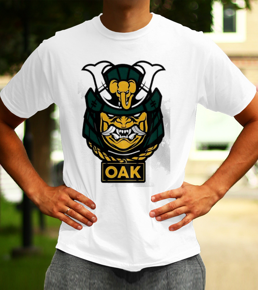 Oakland Athletics Samurai OAK Aggressive Mask T-Shirt