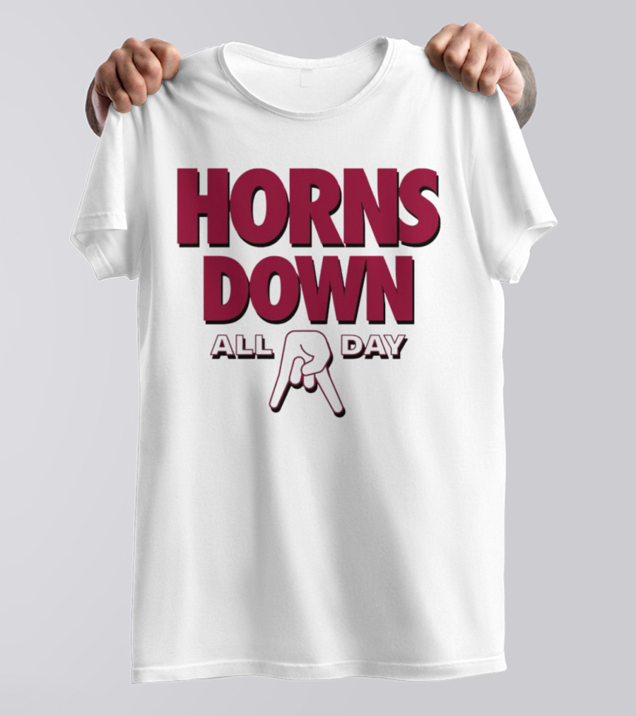 Horns Down All Day Oklahoma Sooners T-Shirt