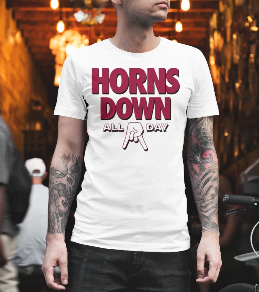 Horns Down All Day Oklahoma Sooners T-Shirt