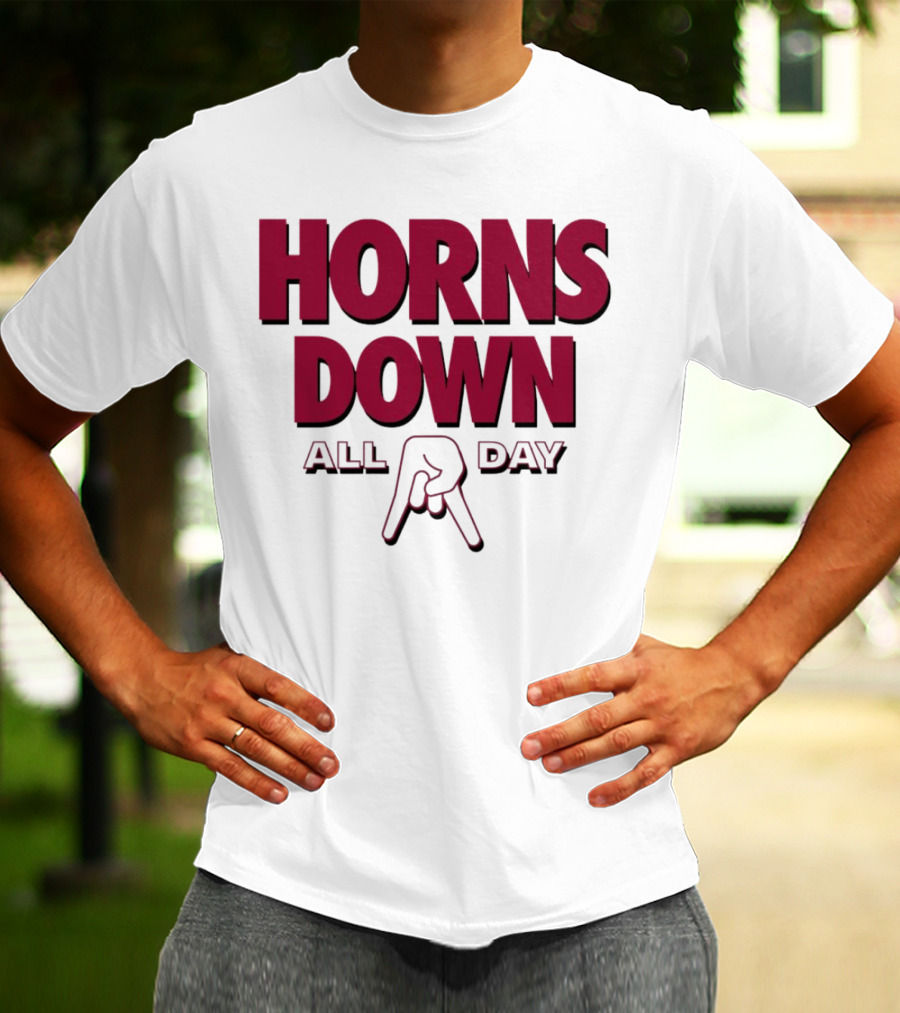Horns Down All Day Oklahoma Sooners T-Shirt