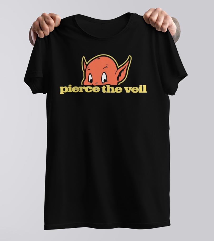 Pierce The Veil Devil Icon Red Cartoon Head T-Shirt