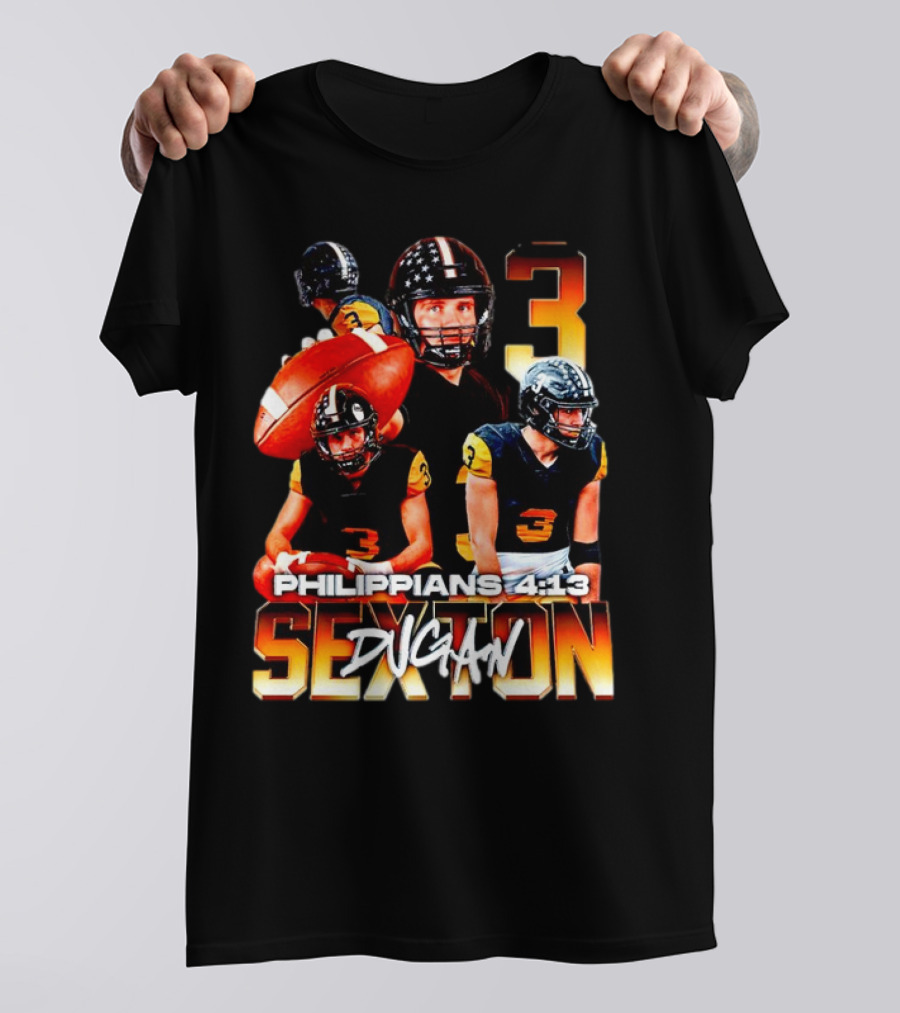 Southwestern Pirates Dugan Sexton Philippians 4:13 Number 3 T-Shirt