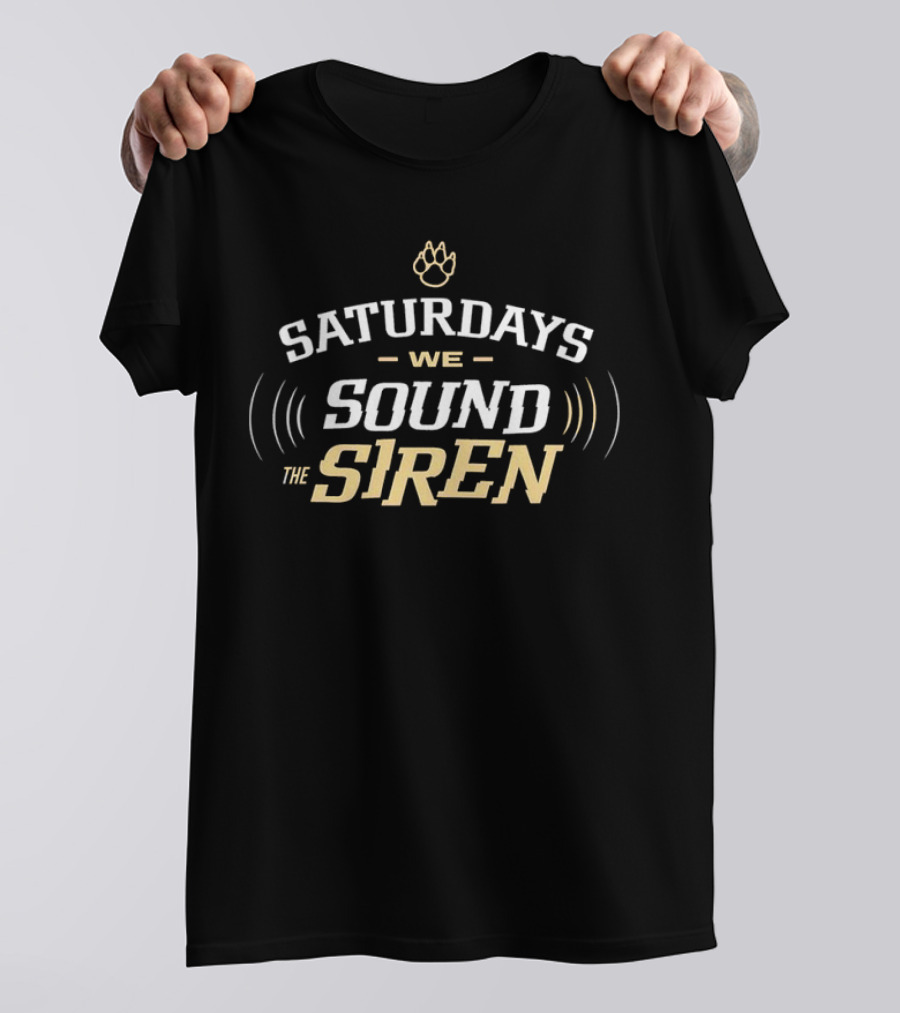 Washington Huskies Saturdays We Sound The Siren Huskie Paw T-Shirt