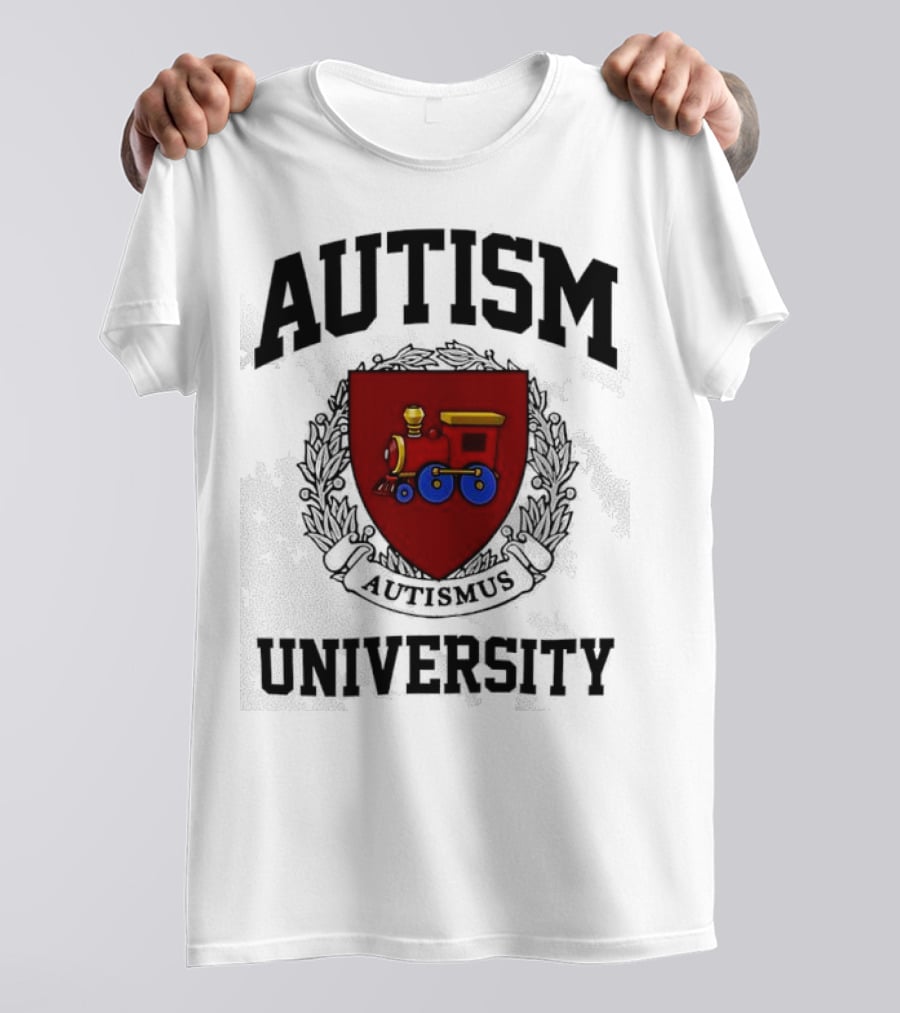 AUTISM UNIVERSITY AUTISMUS CREST CREWNECK T-Shirt