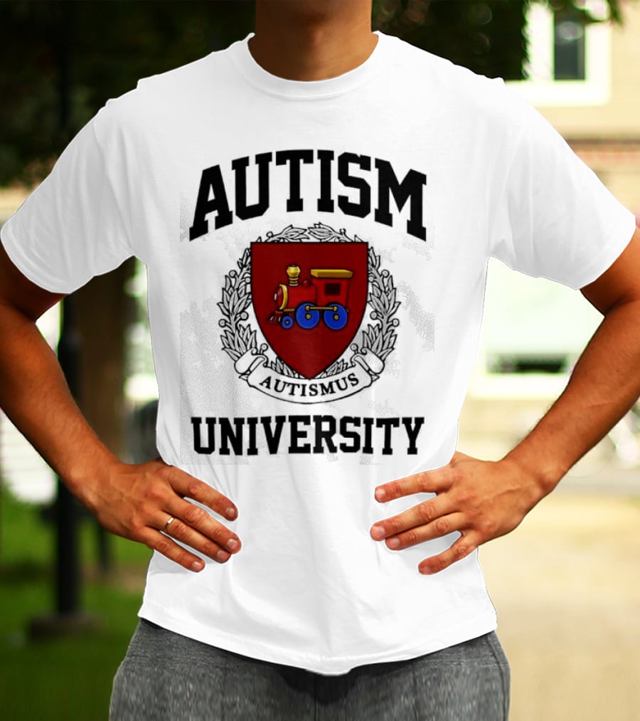 AUTISM UNIVERSITY AUTISMUS CREST CREWNECK T-Shirt