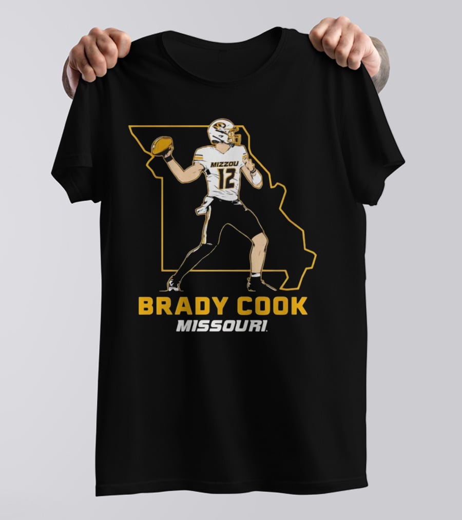 Brady Cook Mizzou Missouri Football Player 12 T-Shirt