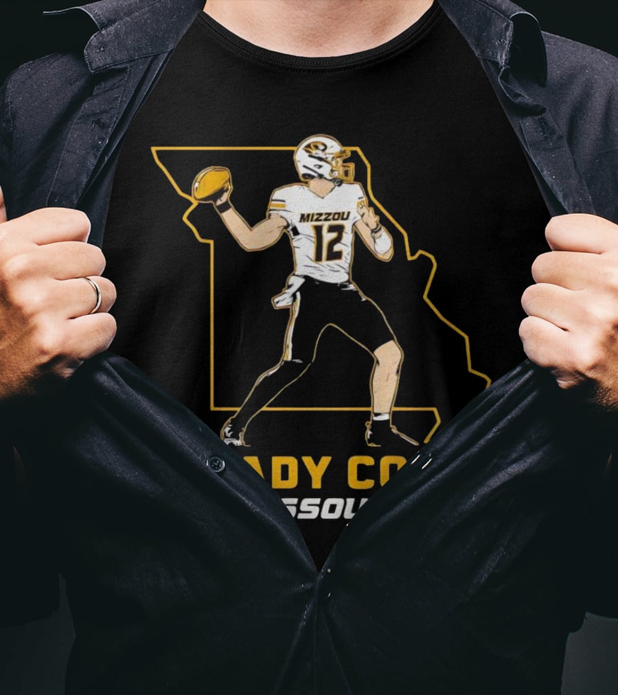 Brady Cook Mizzou Missouri Football Player 12 T-Shirt
