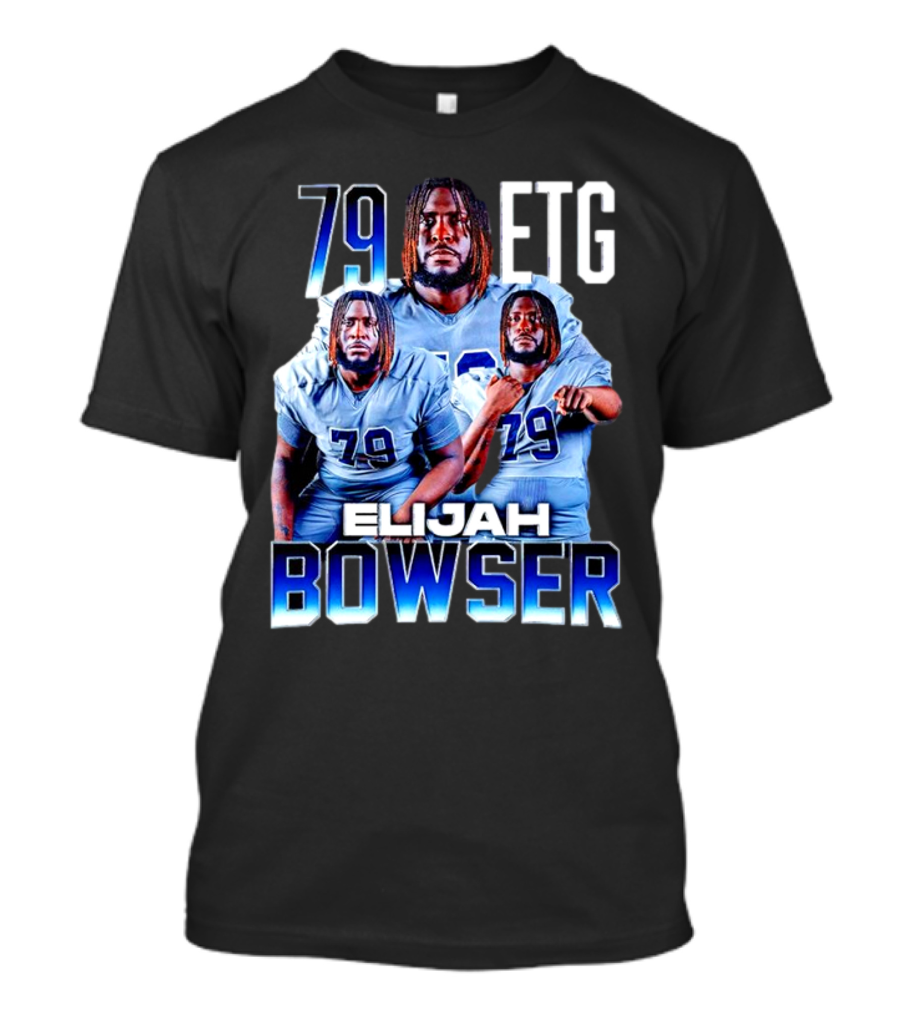 Elijah Bowser 79 ETG Football Player Montage T-Shirt