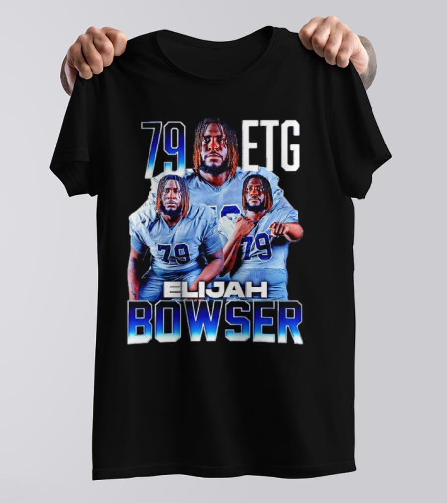 Elijah Bowser 79 ETG Football Player Montage T-Shirt