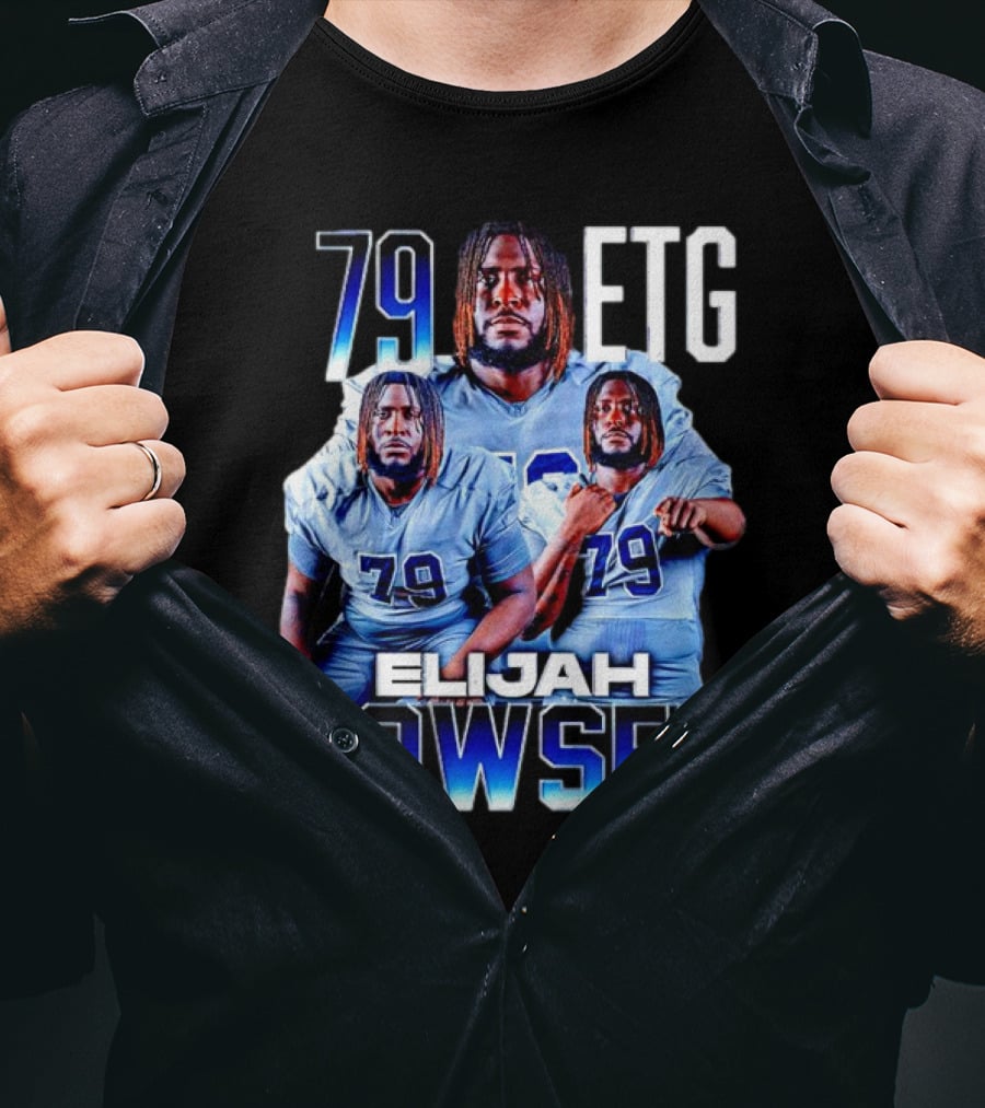 Elijah Bowser 79 ETG Football Player Montage T-Shirt