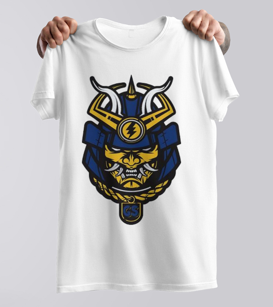 Golden State Warriors GS Samurai Helmet Emblem T-Shirt