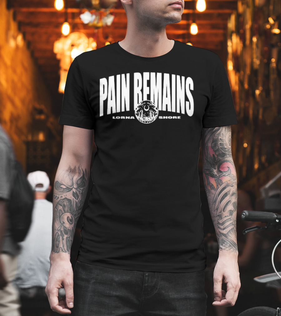 Lorna Shore Pain Remains Logo With Lunar And Forest Motif T-Shirt