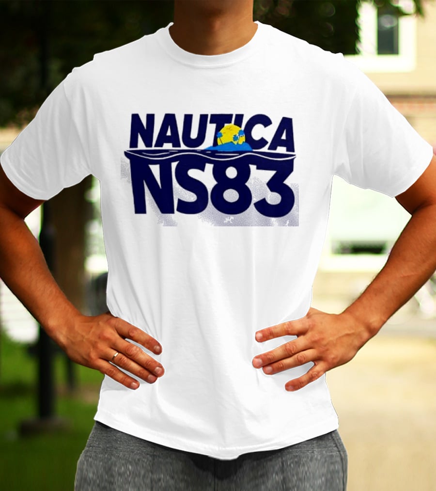 Nautica NS83 Ocean Wave And Globe T-Shirt