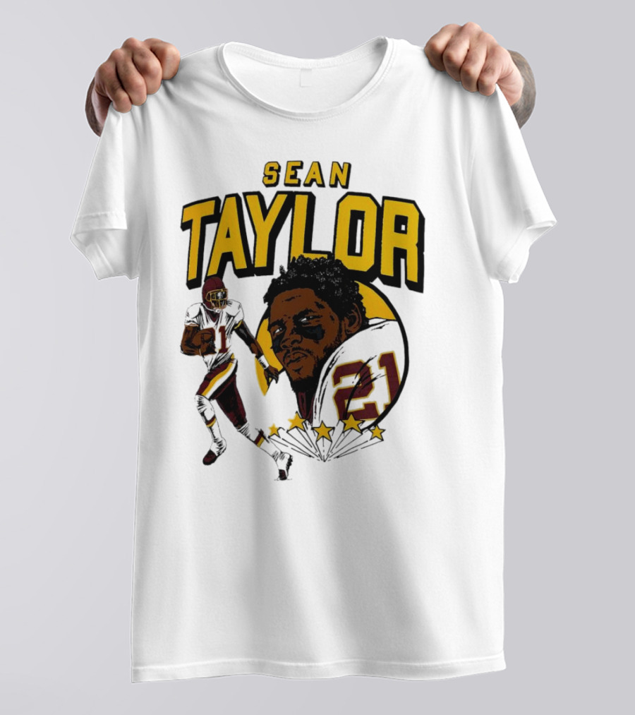 Sean Taylor Washington Commanders Caricature Player Signature T-Shirt