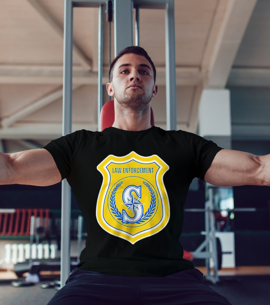 Seattle Mariners Law Enforcement Badge Shield S T-Shirt