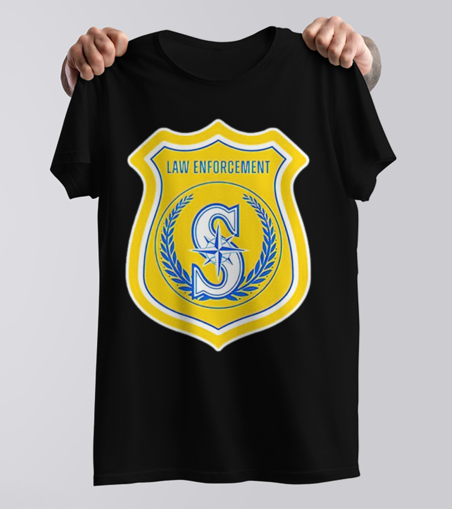 Seattle Mariners Law Enforcement Badge Shield S T-Shirt