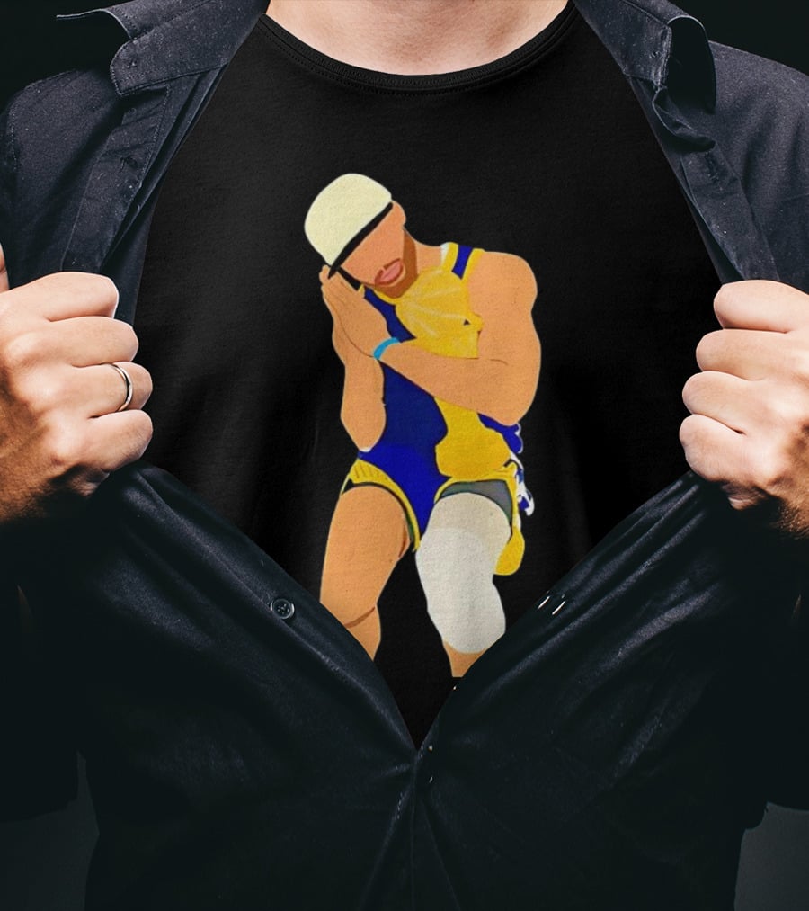 Steph Curry Night Night Basketball Pose With Trophy T-Shirt