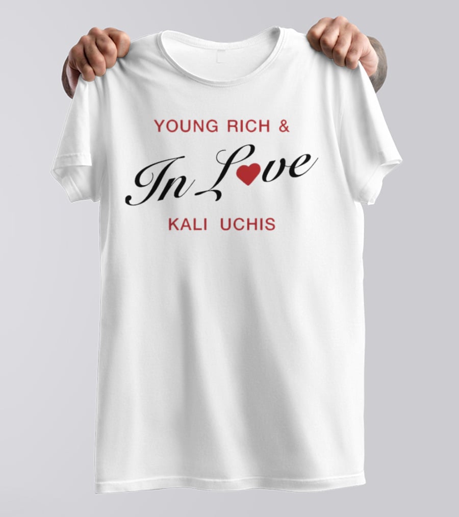 Young Rich And Kali Uchis In Love Red Heart T-Shirt