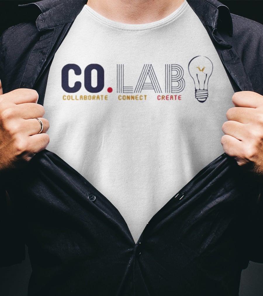 CO.LAB Collaborate Connect Create Light Bulb T-Shirt