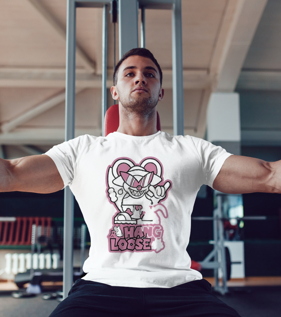 Coneyfest Hang Loose Retro Cartoon Mouse Hand Gesture T-Shirt