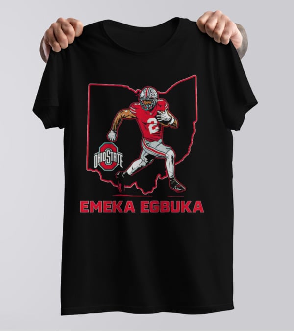 Emeka Egbuka Ohio State Buckeyes Football Star T-Shirt