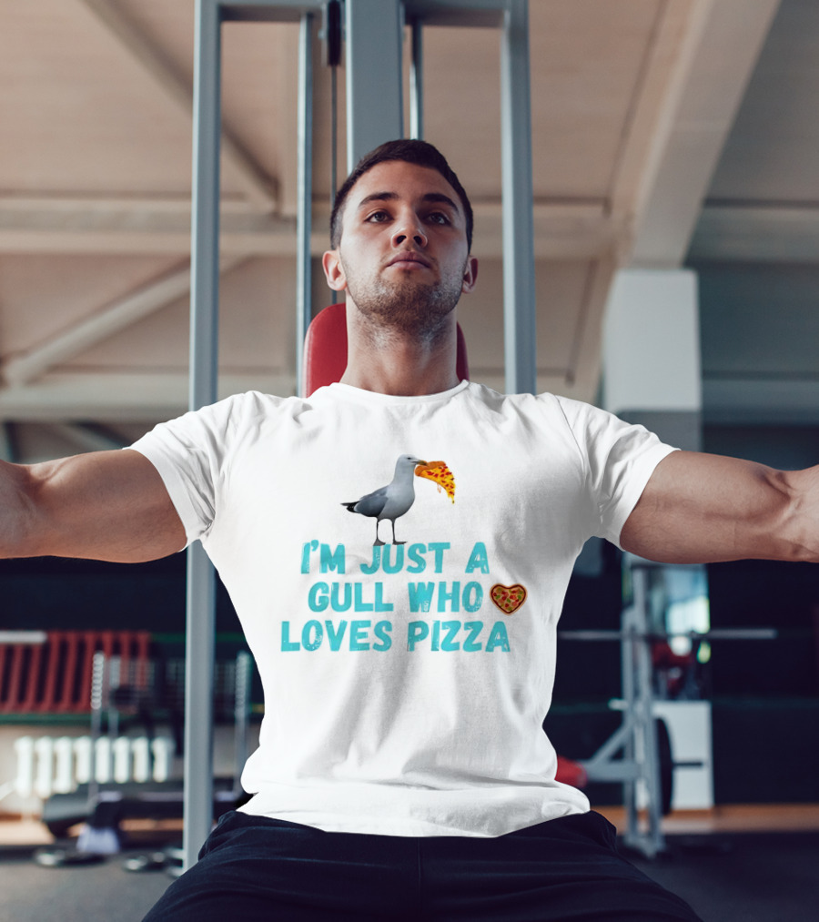 I’m Just A Gull Who Loves Pizza With Slice And Heart T-Shirt