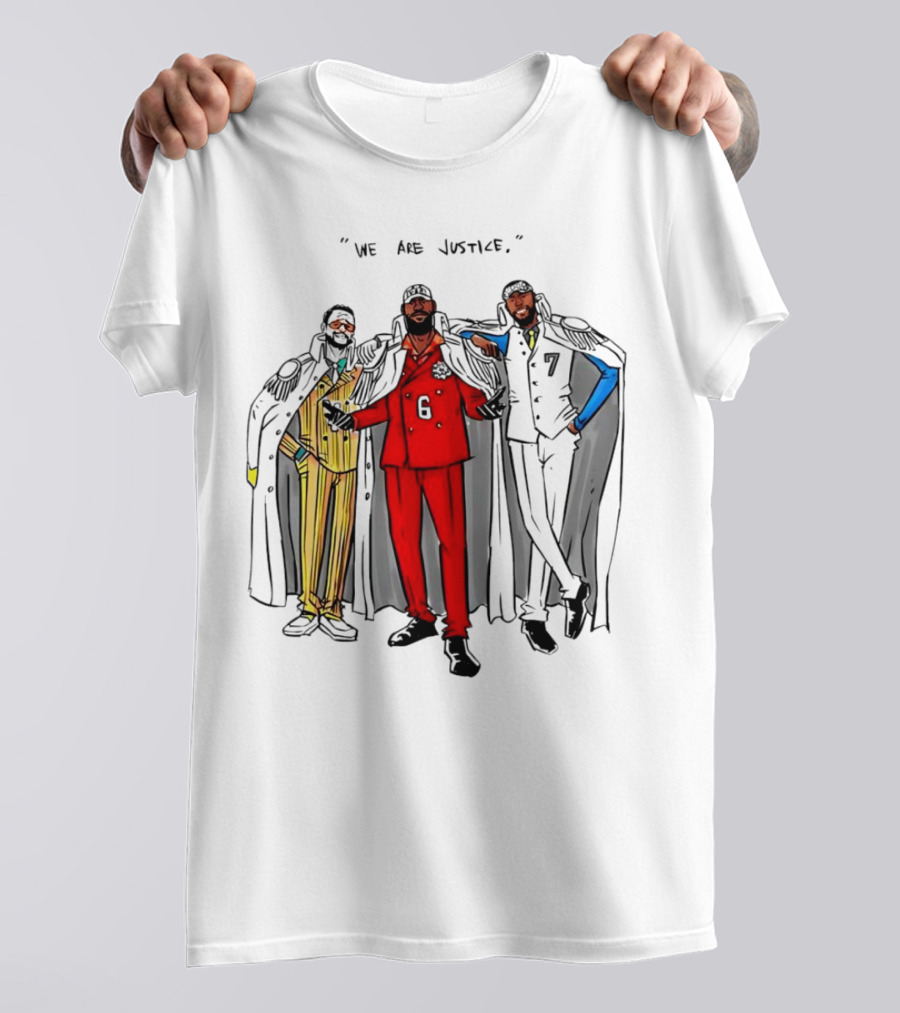 Jay Kim We Are Justice One Piece Anime Three Admirals T-Shirt