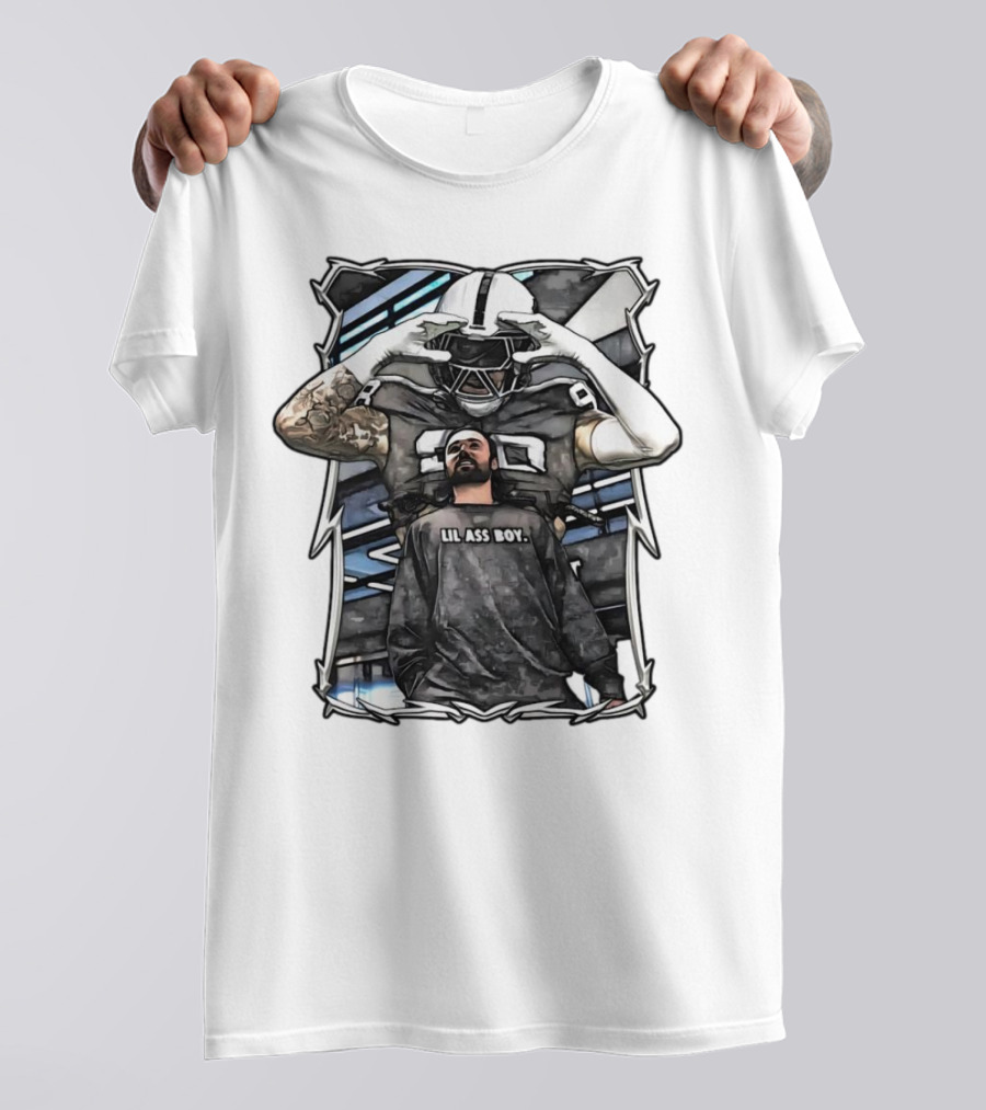 Las Vegas Raiders Maxx Crosby Lil Ass Boy Text With Football Player T-Shirt