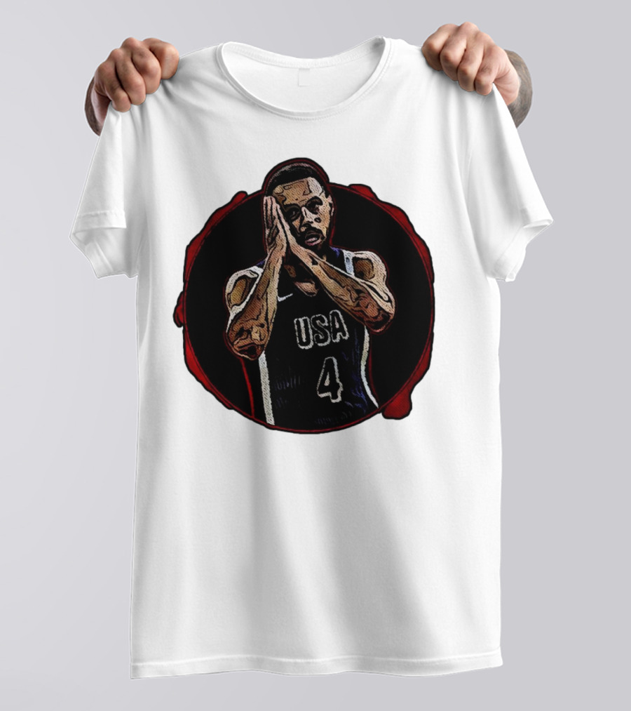 Stephen Curry Night Night USA Basketball Team Paris T-Shirt