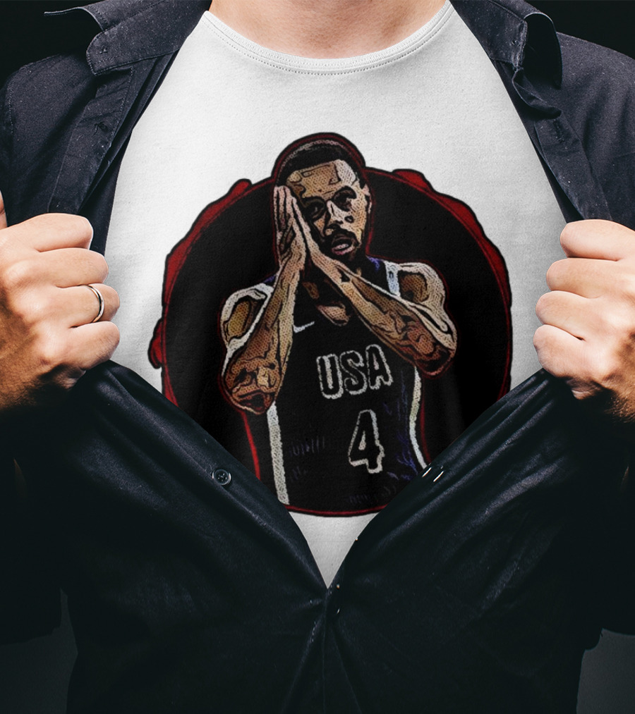 Stephen Curry Night Night USA Basketball Team Paris T-Shirt