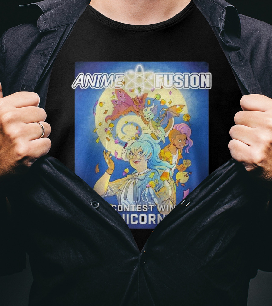 Anime Fusion Fried Unicorn Studio Art Contest Winner T-Shirt