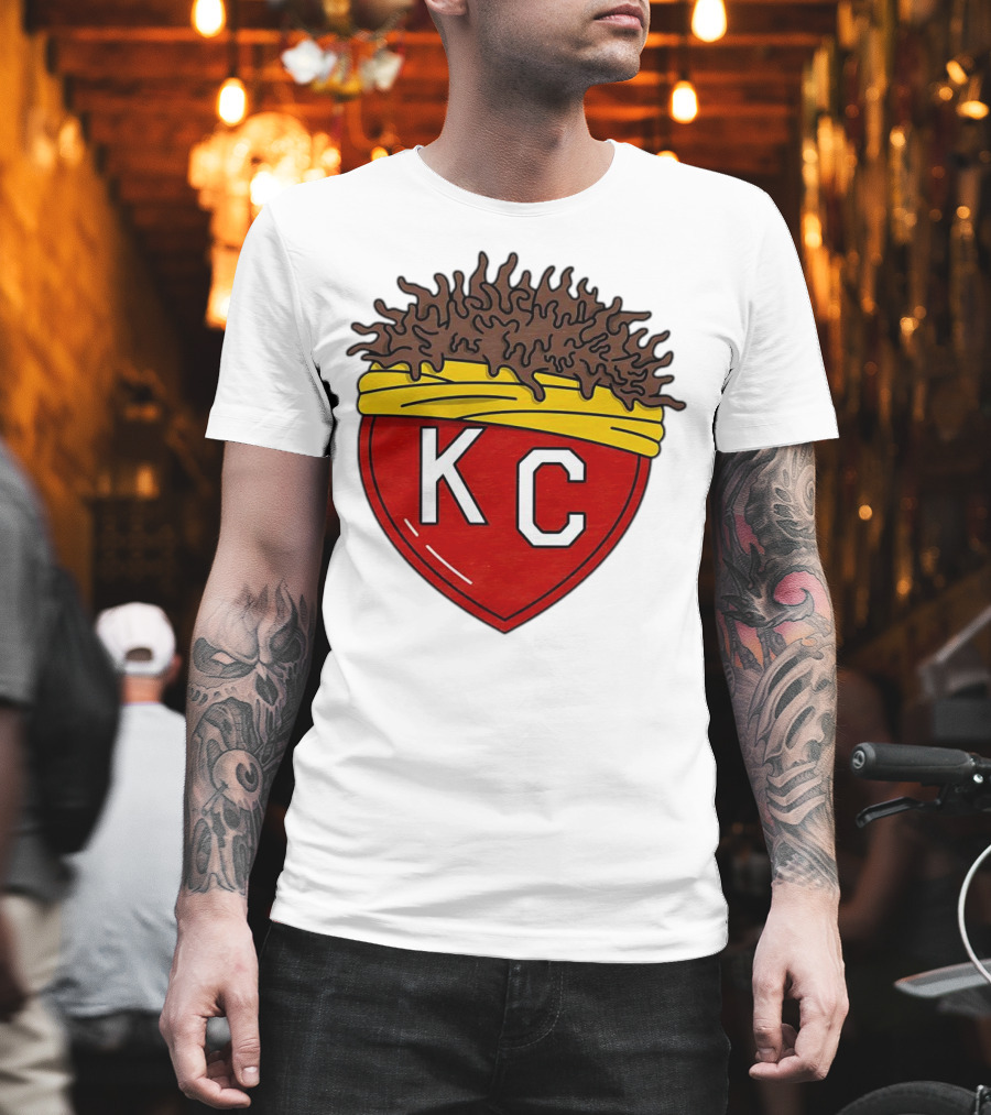 Kansas City Chiefs KC Heart French Fries T-Shirt