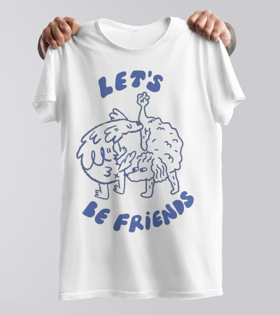LET'S BE FRIENDS Turkey And Dog Embrace T-Shirt