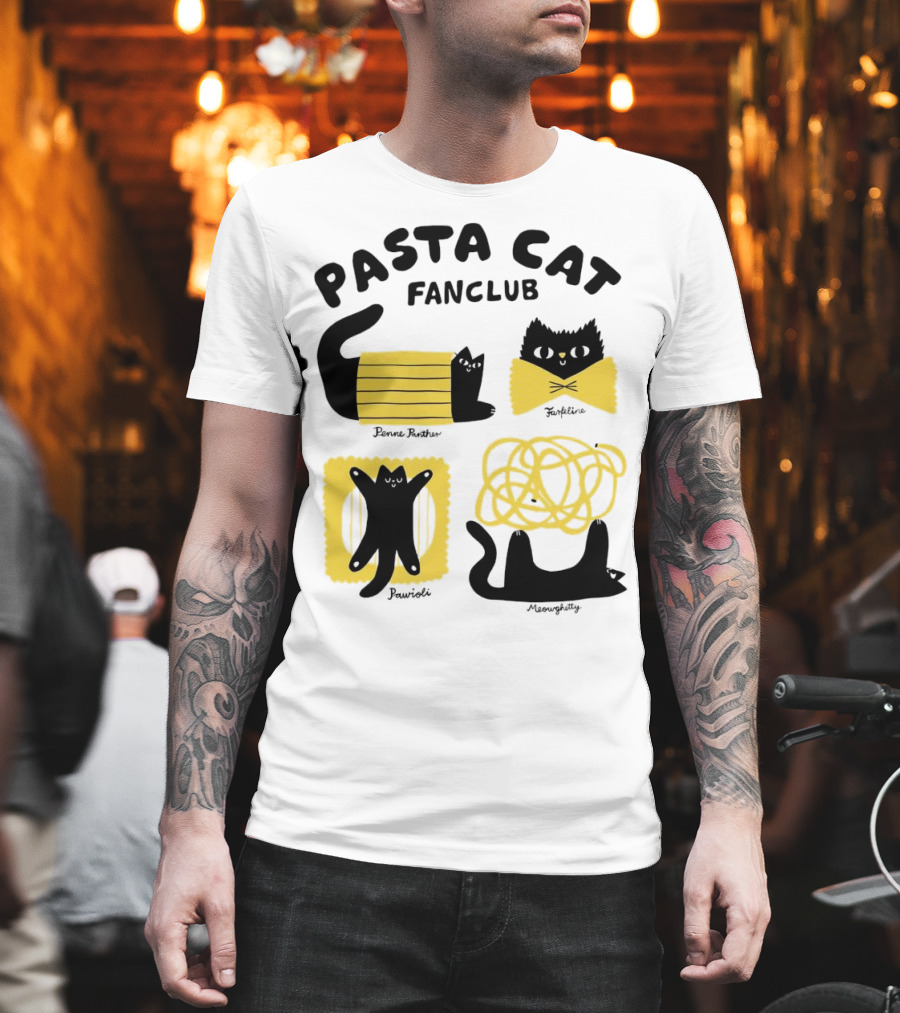 Pasta Cat Fanclub Penne Purrter ZitiFeline Pawrioli Meowgetty T-Shirt