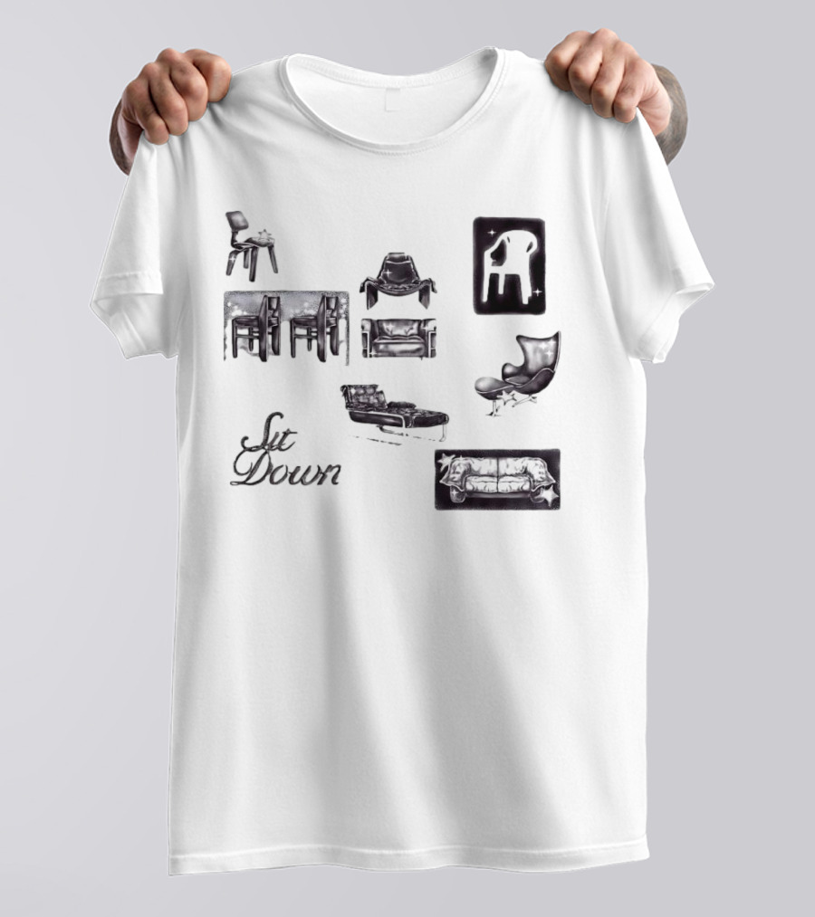 Sit Down More Chairs Armchair Couch T-Shirt