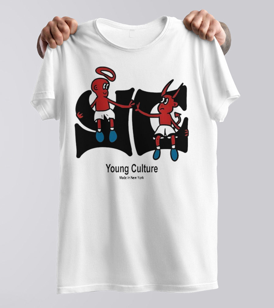 Young Culture Made In New York Best Buds Angel Devil Duo T-Shirt