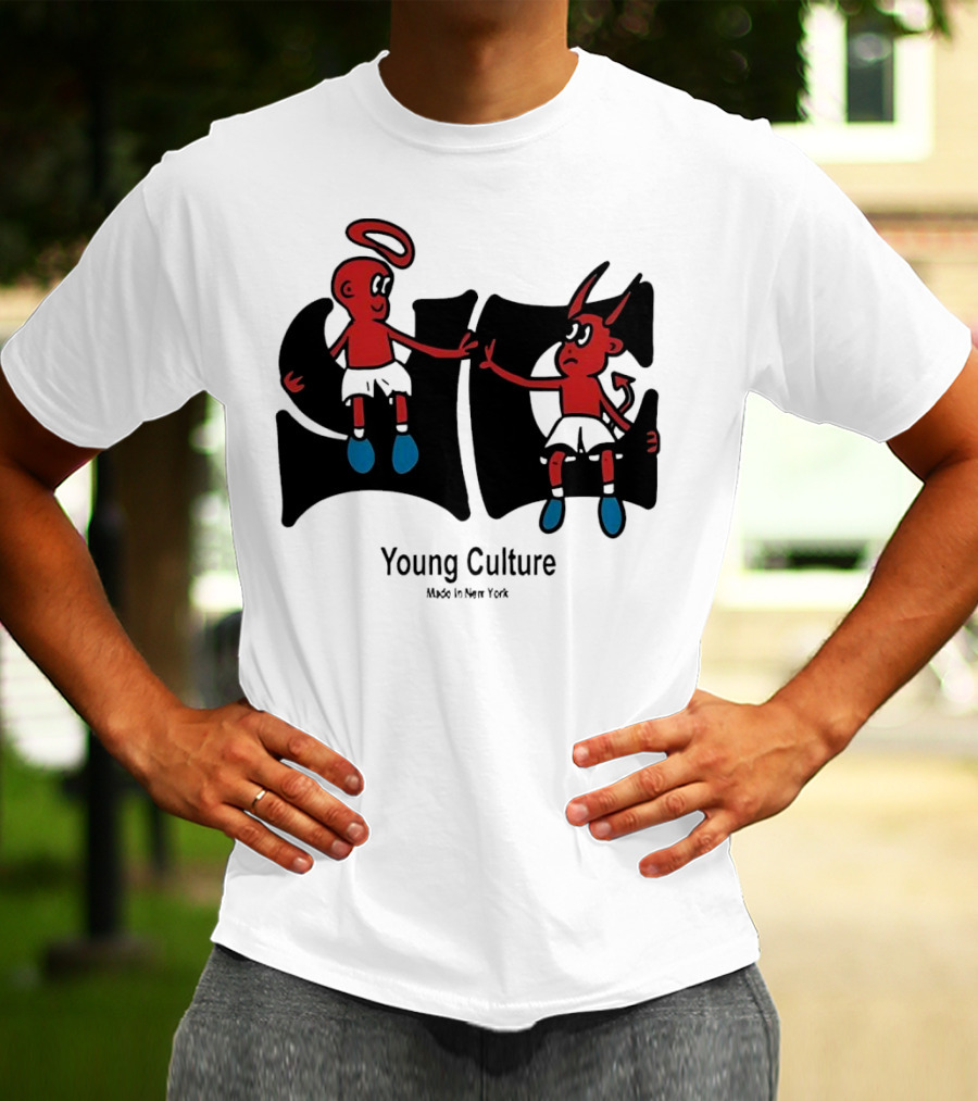 Young Culture Made In New York Best Buds Angel Devil Duo T-Shirt